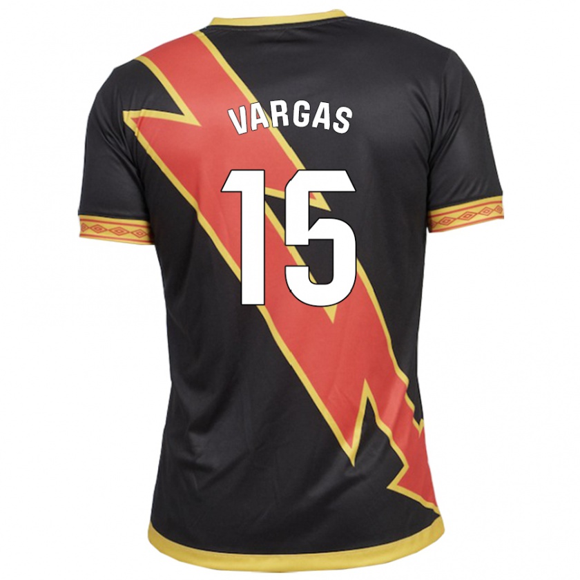 Kandiny Niño Camiseta Rosario Vargas Sarasqueta #15 Negro 2ª Equipación 2023/24 La Camisa