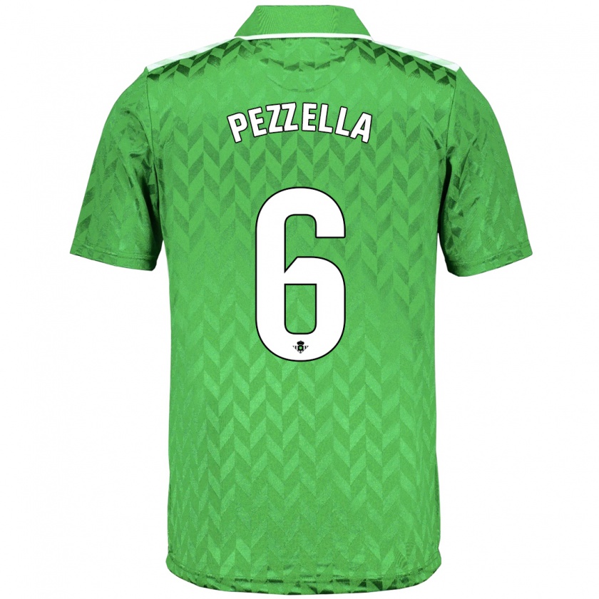 Kandiny Niño Camiseta Germán Pezzella #6 Verde 2ª Equipación 2023/24 La Camisa