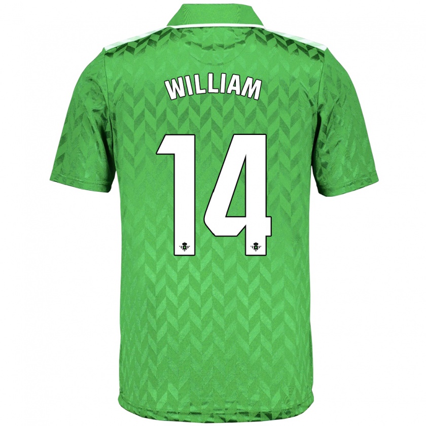 Kandiny Niño Camiseta William Carvalho #14 Verde 2ª Equipación 2023/24 La Camisa