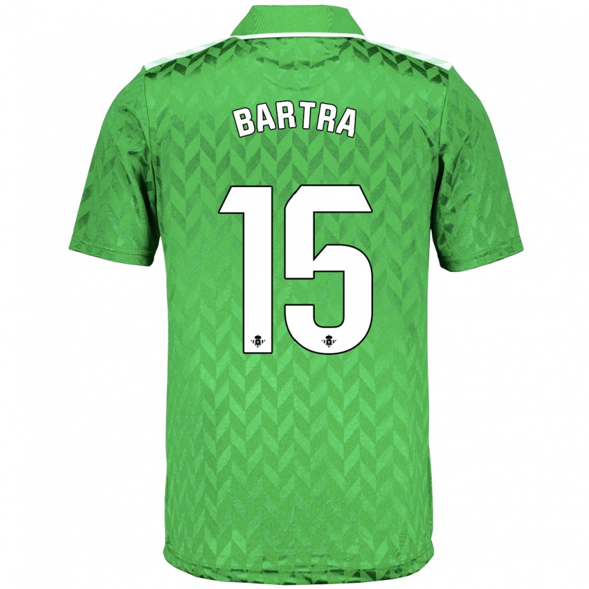 Kandiny Bambino Maglia Marc Bartra #15 Verde Kit Gara Away 2023/24 Maglietta