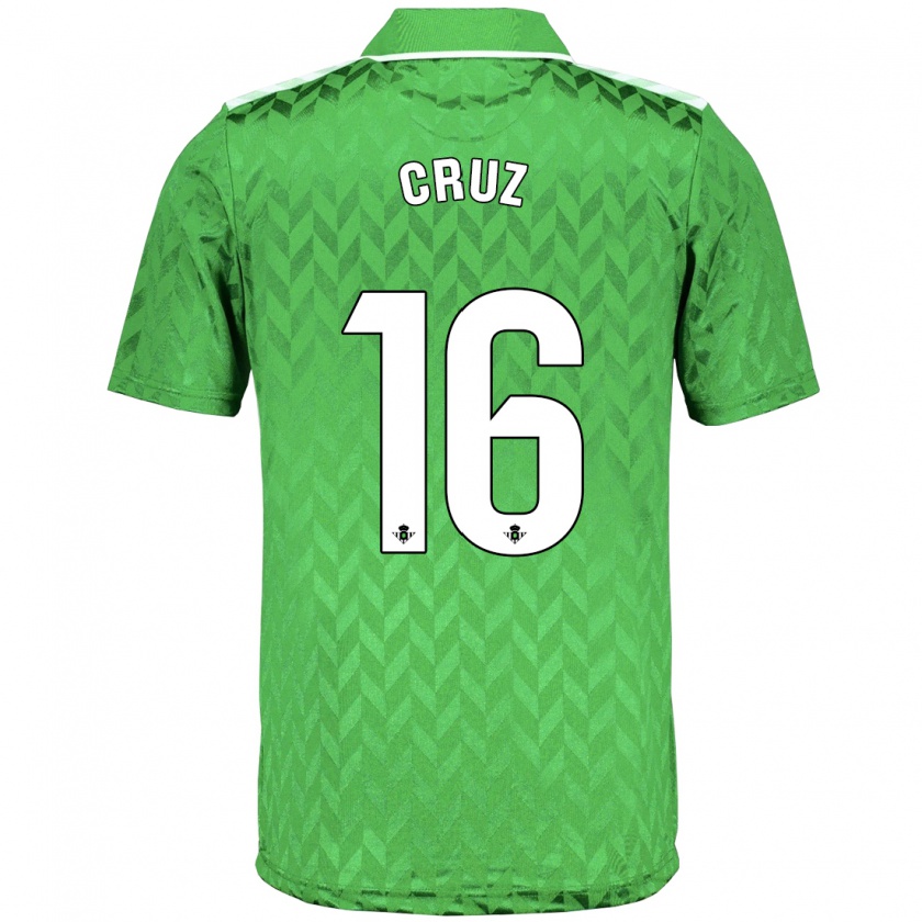 Kandiny Niño Camiseta Juan Cruz #16 Verde 2ª Equipación 2023/24 La Camisa