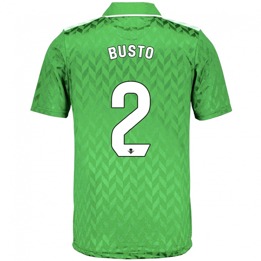 Kandiny Bambino Maglia Pablo Busto #2 Verde Kit Gara Away 2023/24 Maglietta