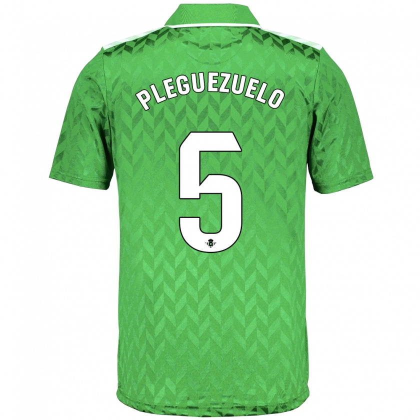 Kandiny Niño Camiseta Xavi Pleguezuelo #5 Verde 2ª Equipación 2023/24 La Camisa