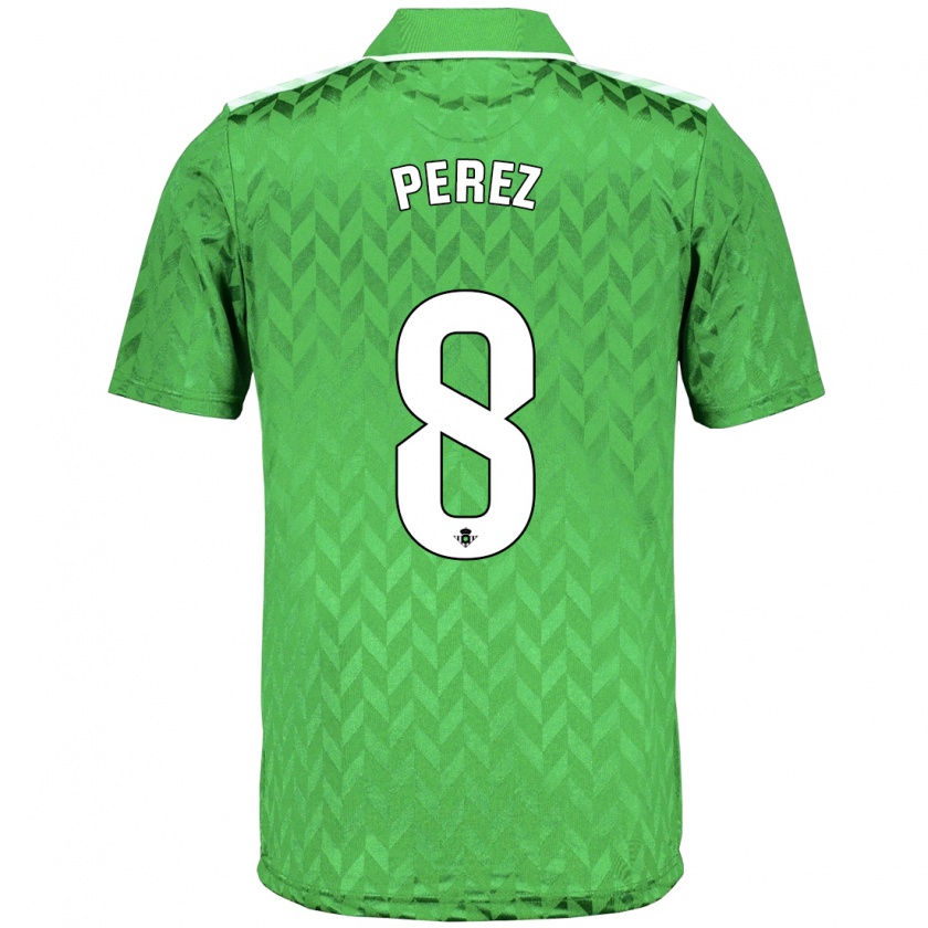 Kandiny Niño Camiseta Dani Pérez #8 Verde 2ª Equipación 2023/24 La Camisa