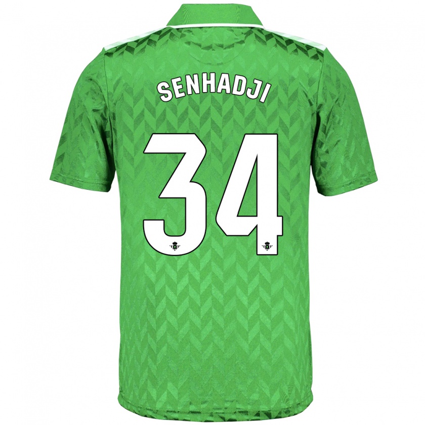 Kandiny Bambino Maglia Yanis Senhadji #34 Verde Kit Gara Away 2023/24 Maglietta