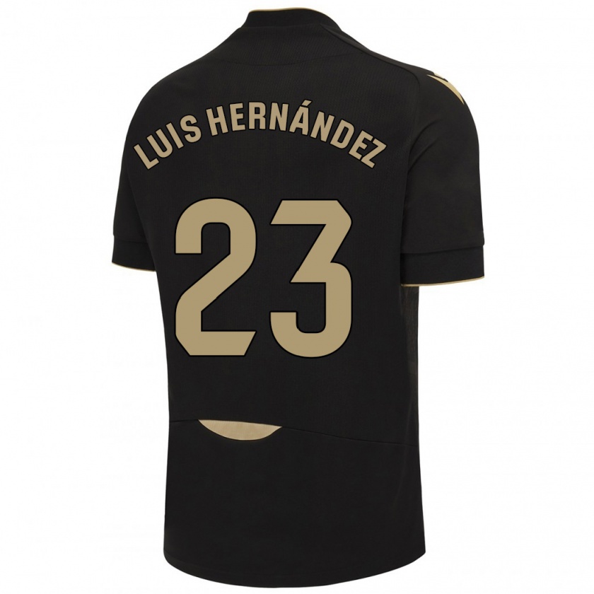 Kandiny Kinderen Luis Hernández #23 Zwart Uitshirt Uittenue 2023/24 T-Shirt België