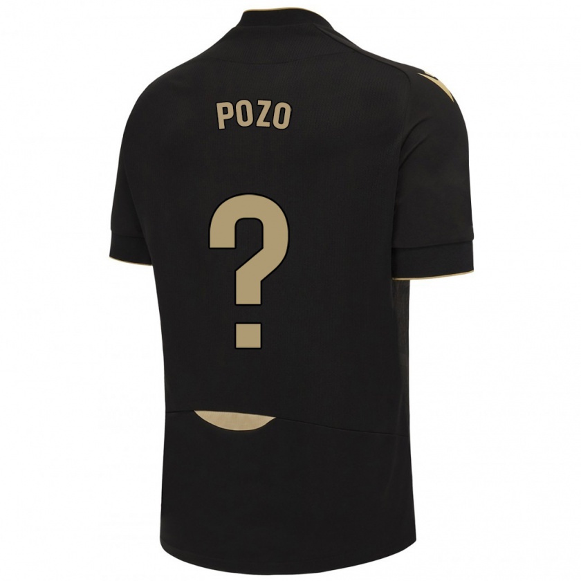 Kandiny Bambino Maglia Nicholas Pozo #0 Nero Kit Gara Away 2023/24 Maglietta