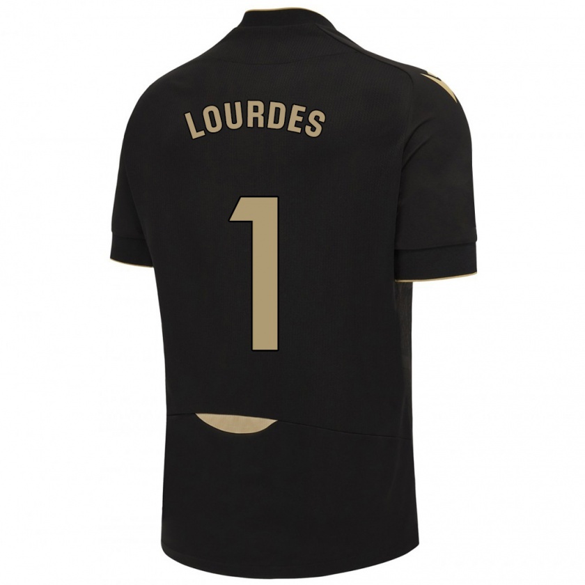 Kandiny Bambino Maglia Lourdes #1 Nero Kit Gara Away 2023/24 Maglietta