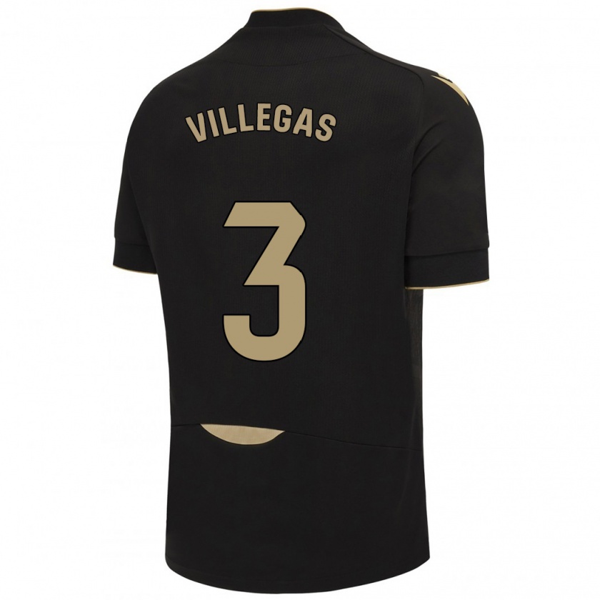 Kandiny Niño Camiseta Virginia Villegas Rico #3 Negro 2ª Equipación 2023/24 La Camisa México