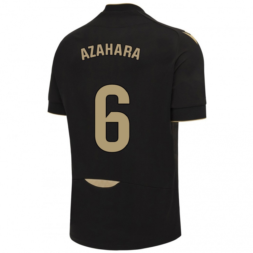 Kandiny Bambino Maglia Azahara #6 Nero Kit Gara Away 2023/24 Maglietta