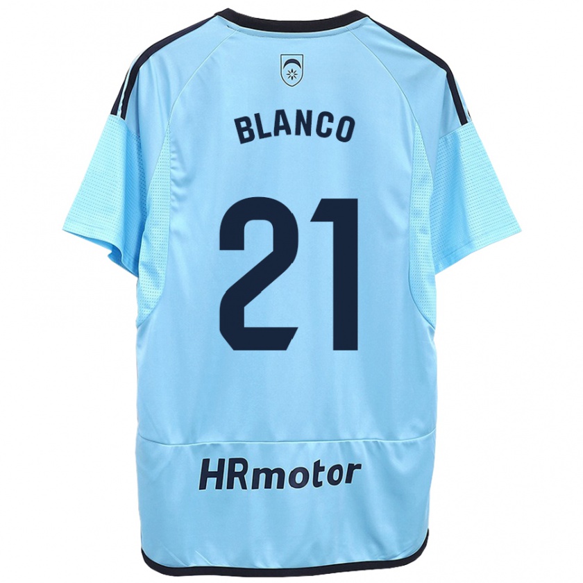 Kandiny Kinder Alexia Blanco Llacuno #21 Blau Auswärtstrikot Trikot 2023/24 T-Shirt Österreich