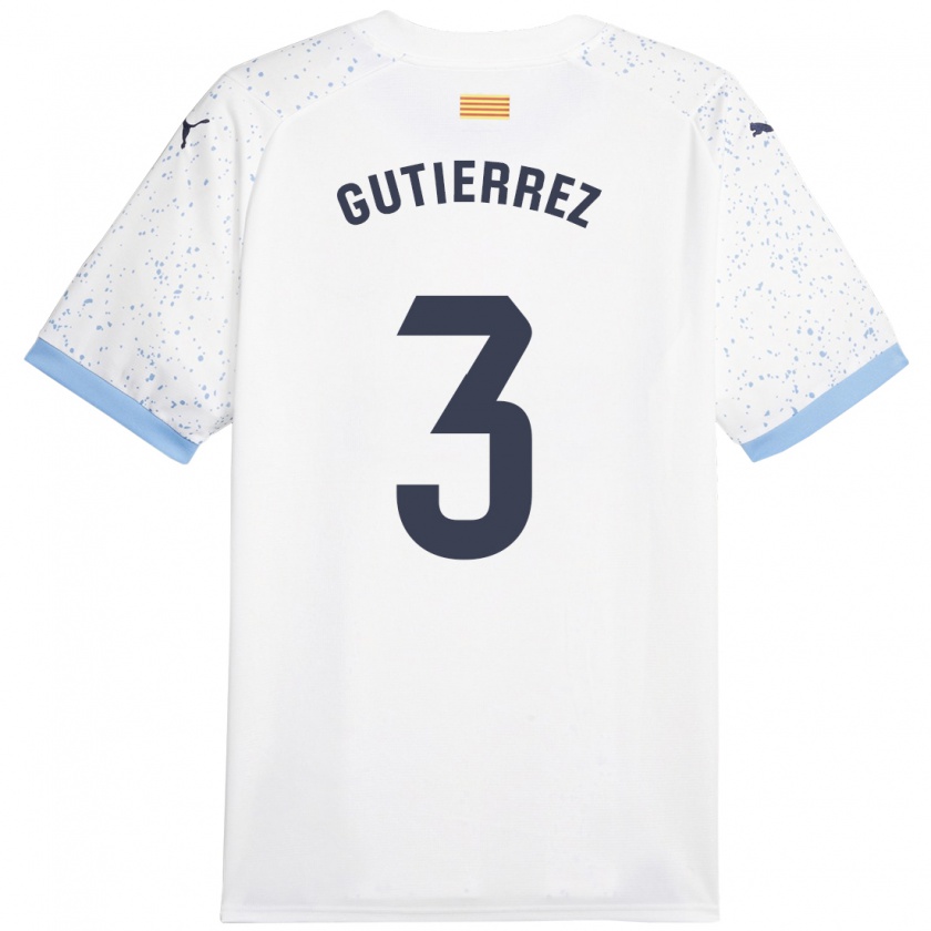 Kandiny Niño Camiseta Miguel Gutiérrez #3 Blanco 2ª Equipación 2023/24 La Camisa