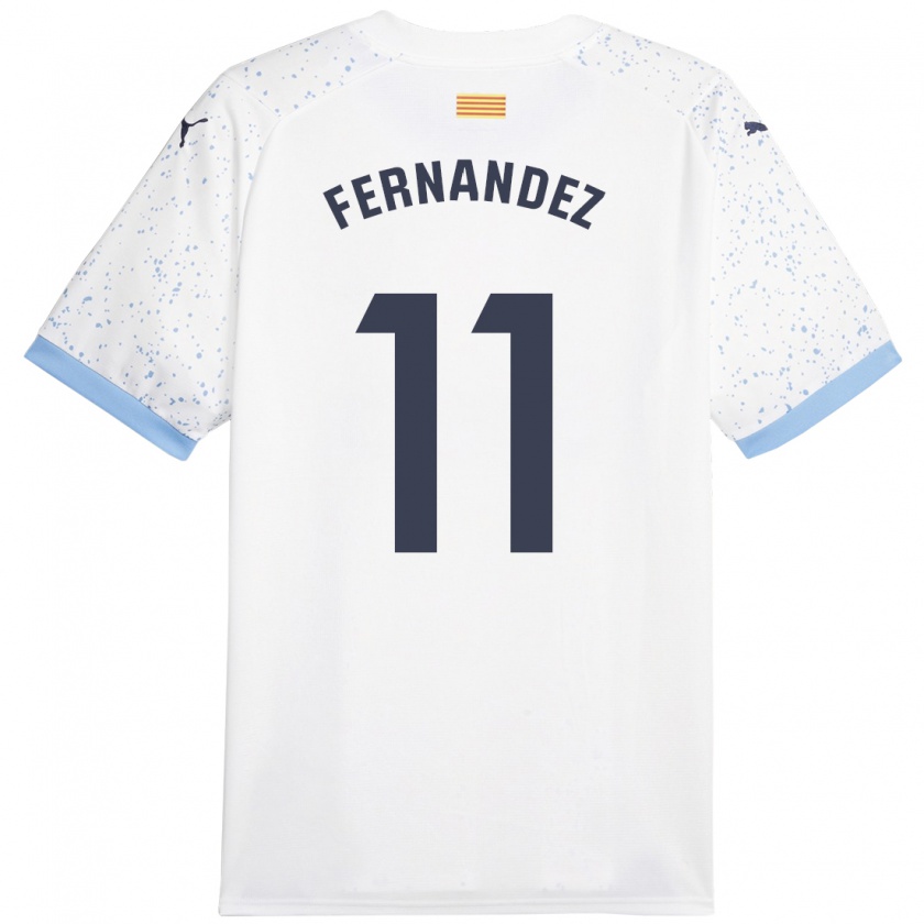 Kandiny Niño Camiseta Valery Fernández #11 Blanco 2ª Equipación 2023/24 La Camisa