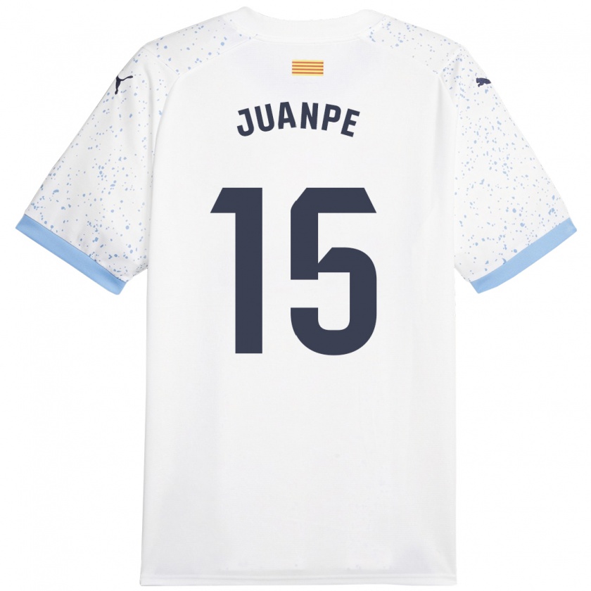 Kandiny Niño Camiseta Juanpe #15 Blanco 2ª Equipación 2023/24 La Camisa