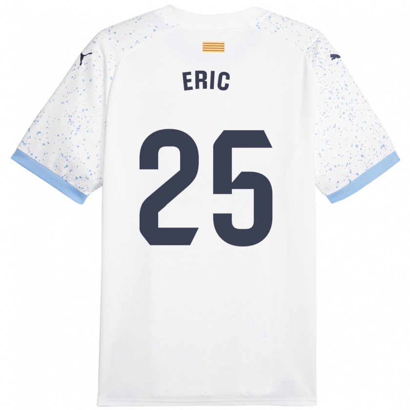 Kandiny Bambino Maglia Eric García #25 Bianco Kit Gara Away 2023/24 Maglietta