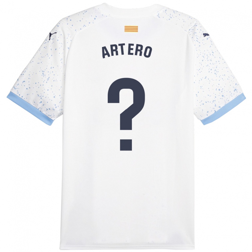 Kandiny Niño Camiseta Ricard Artero #0 Blanco 2ª Equipación 2023/24 La Camisa