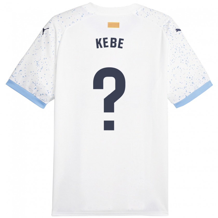 Kandiny Niño Camiseta Moussa Kébé #0 Blanco 2ª Equipación 2023/24 La Camisa