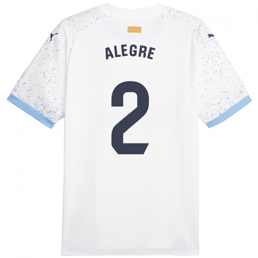 Kandiny Niño Camiseta Marc Alegre #2 Blanco 2ª Equipación 2023/24 La Camisa