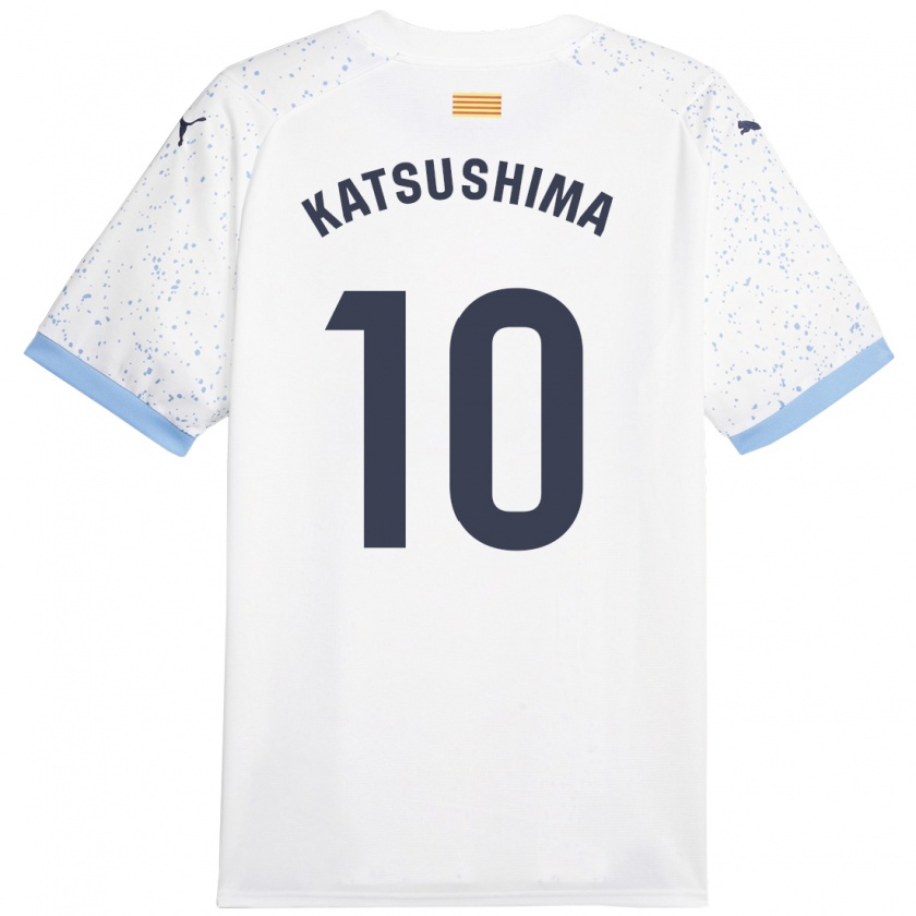 Kandiny Niño Camiseta Shinnosuke Katsushima #10 Blanco 2ª Equipación 2023/24 La Camisa