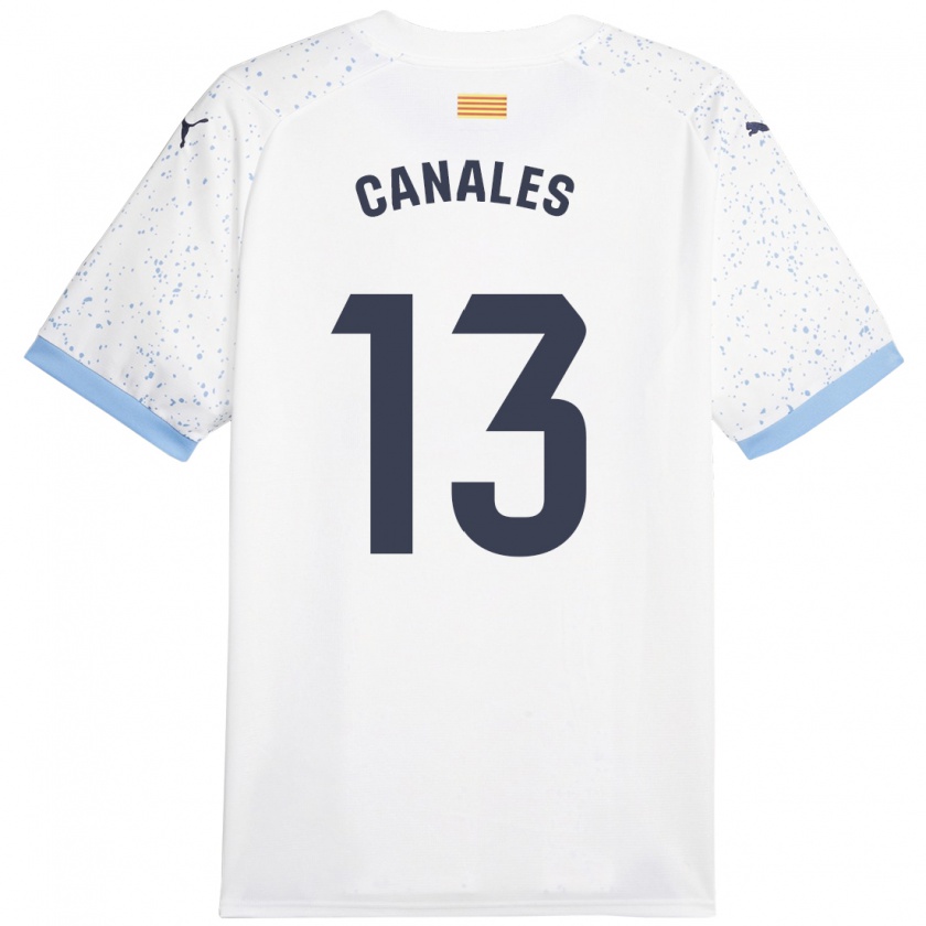 Kandiny Niño Camiseta Juanvi Canales #13 Blanco 2ª Equipación 2023/24 La Camisa