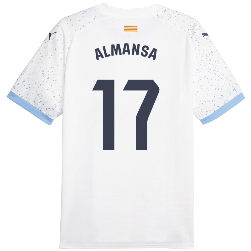 Kandiny Niño Camiseta Alex Almansa #17 Blanco 2ª Equipación 2023/24 La Camisa