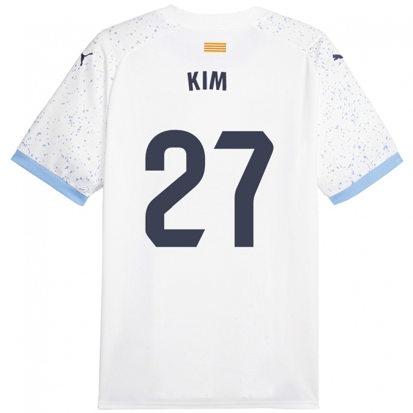 Kandiny Niño Camiseta Min-Su Kim #27 Blanco 2ª Equipación 2023/24 La Camisa