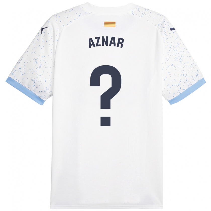 Kandiny Niño Camiseta Marc Aznar #0 Blanco 2ª Equipación 2023/24 La Camisa