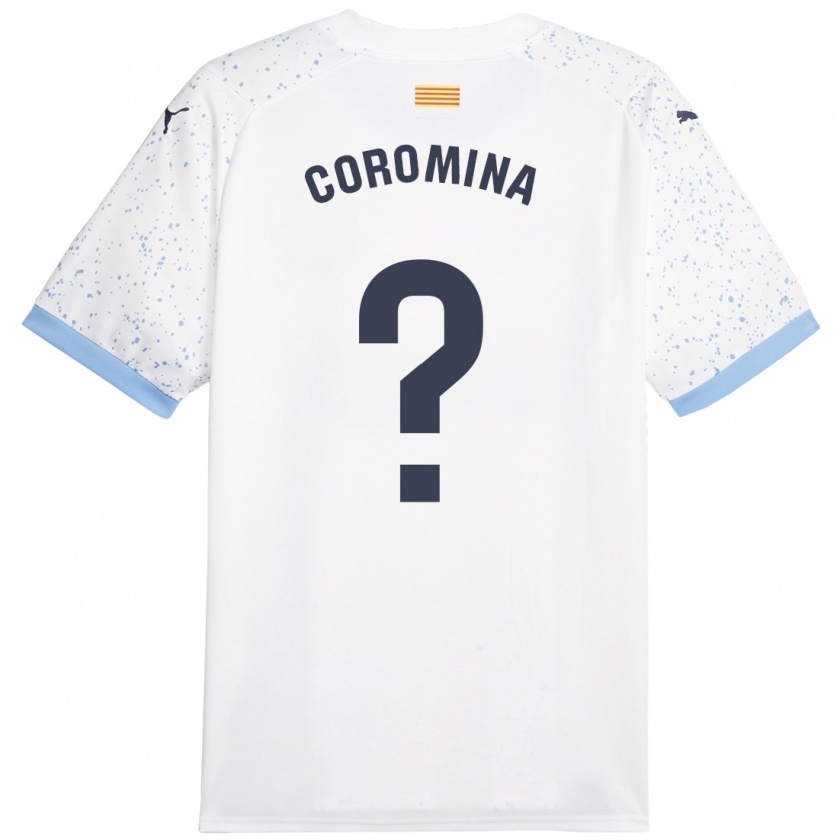 Kandiny Niño Camiseta Arnau Coromina #0 Blanco 2ª Equipación 2023/24 La Camisa