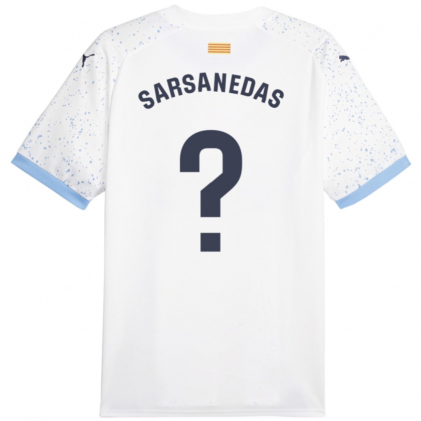 Kandiny Niño Camiseta Joao Sarsanedas #0 Blanco 2ª Equipación 2023/24 La Camisa