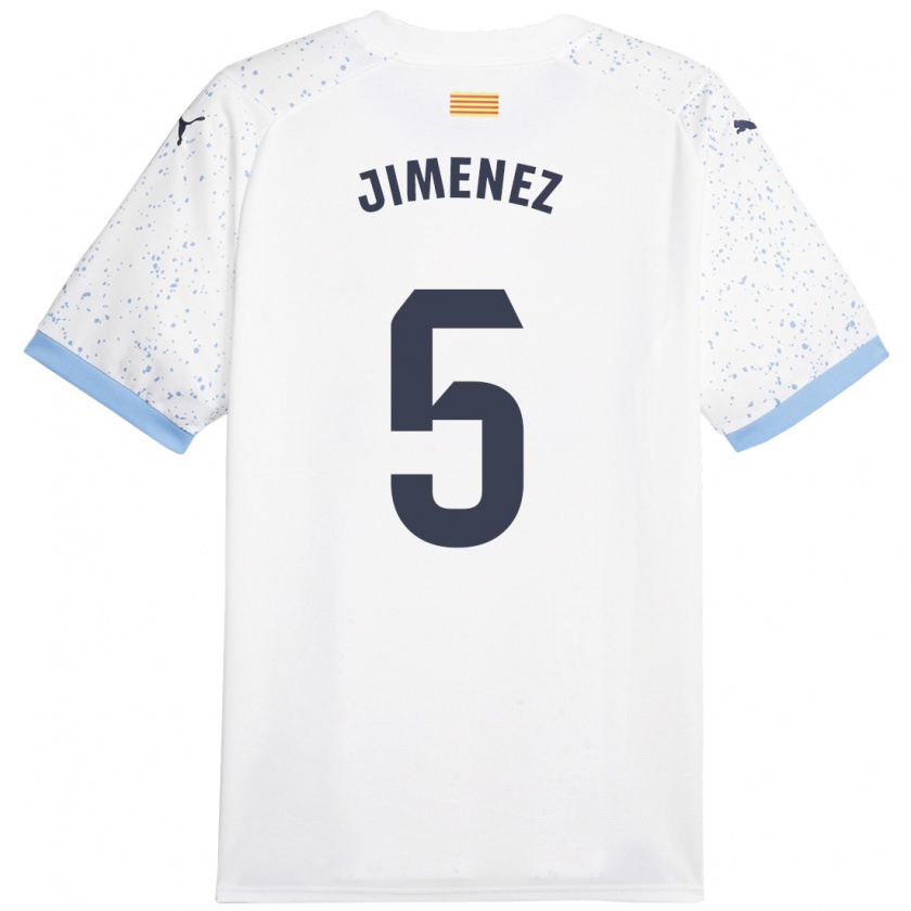 Kandiny Niño Camiseta Ángela Jiménez #5 Blanco 2ª Equipación 2023/24 La Camisa