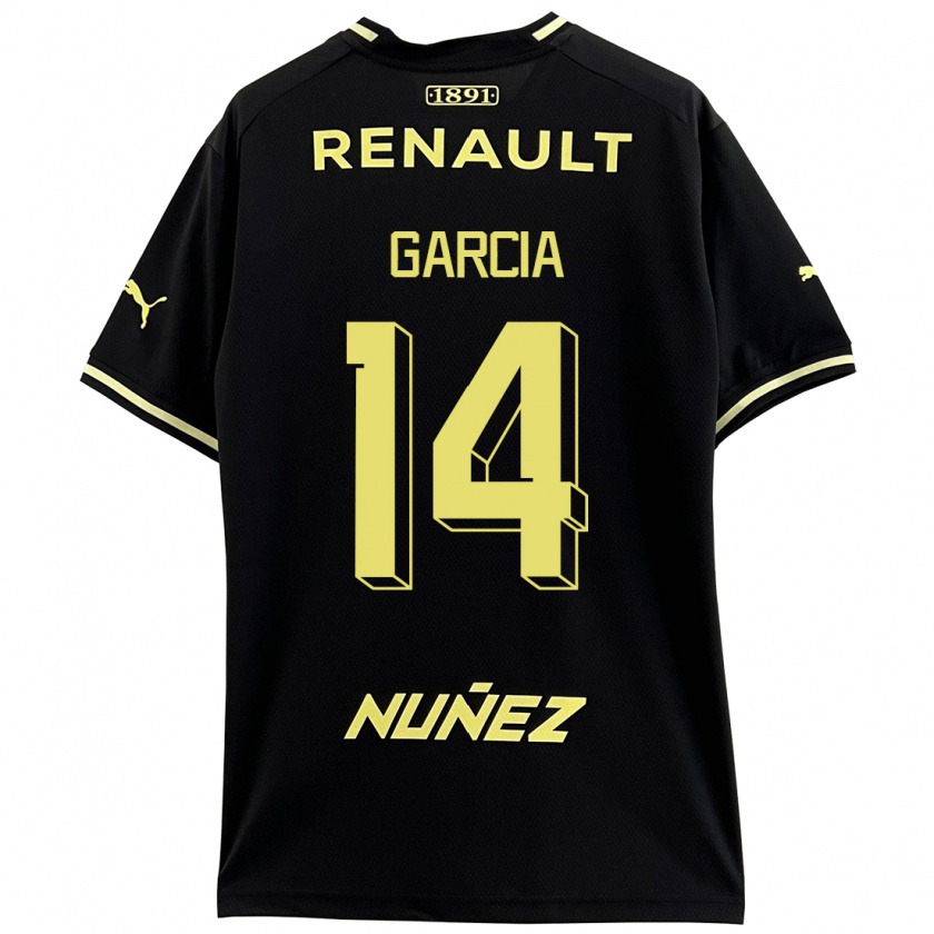 Kandiny Bambino Maglia Damián García #14 Nero Kit Gara Away 2023/24 Maglietta