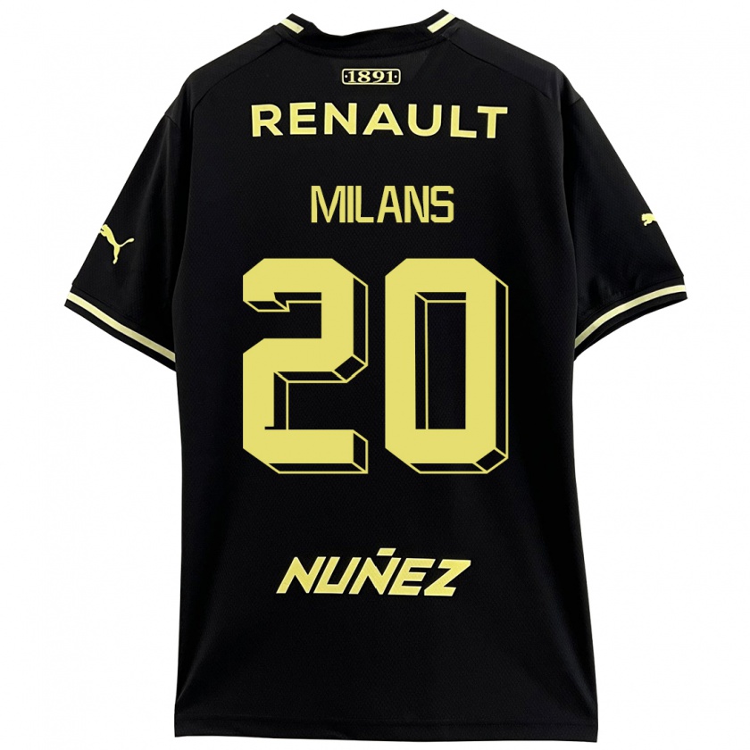 Kandiny Bambino Maglia Pedro Milans #20 Nero Kit Gara Away 2023/24 Maglietta