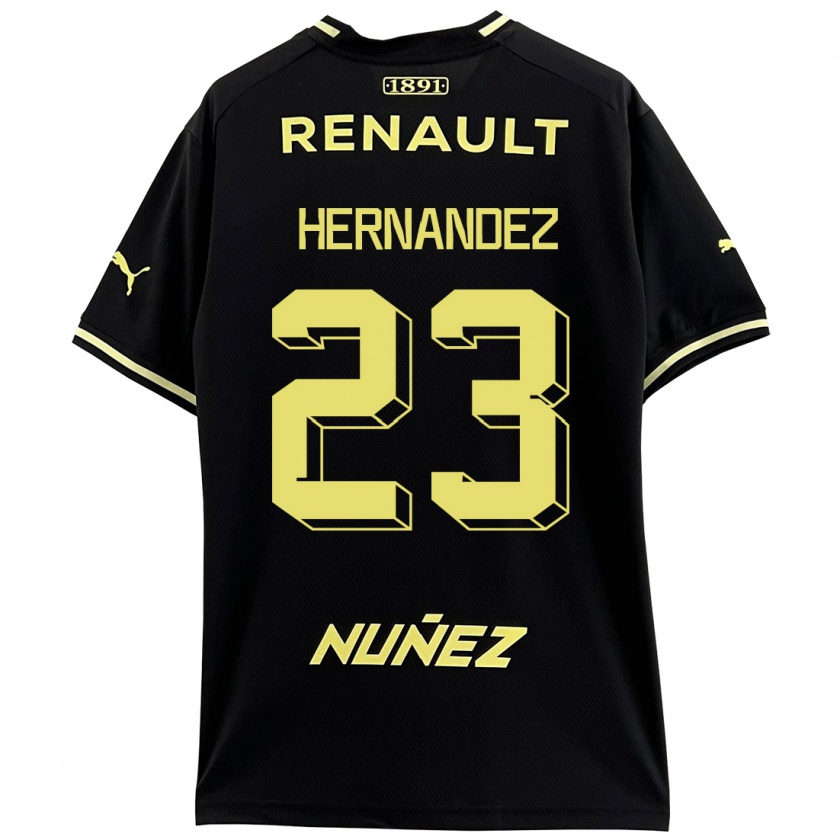 Kandiny Niño Camiseta Abel Hernández #23 Negro 2ª Equipación 2023/24 La Camisa México