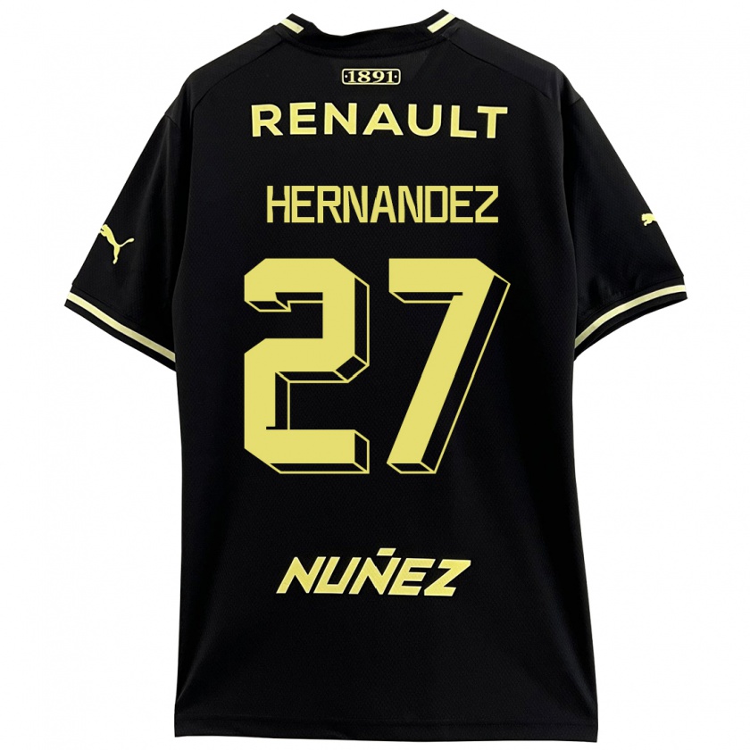 Kandiny Bambino Maglia Lucas Hernández #27 Nero Kit Gara Away 2023/24 Maglietta