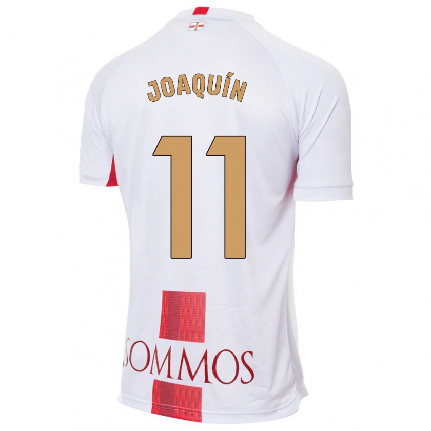 Kandiny Bambino Maglia Joaquín Muñoz #11 Bianco Kit Gara Away 2023/24 Maglietta