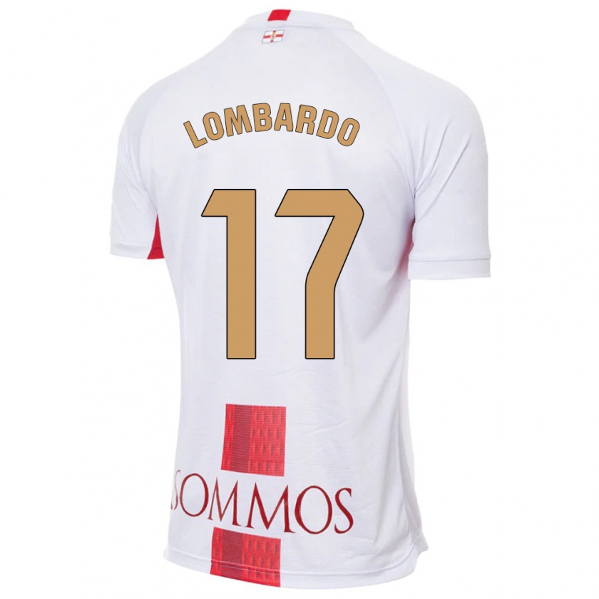 Kandiny Bambino Maglia Enzo Lombardo #17 Bianco Kit Gara Away 2023/24 Maglietta