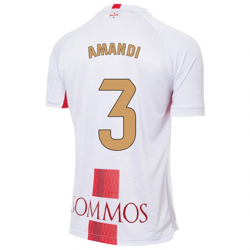 Kandiny Niño Camiseta Iván Amandi #3 Blanco 2ª Equipación 2023/24 La Camisa