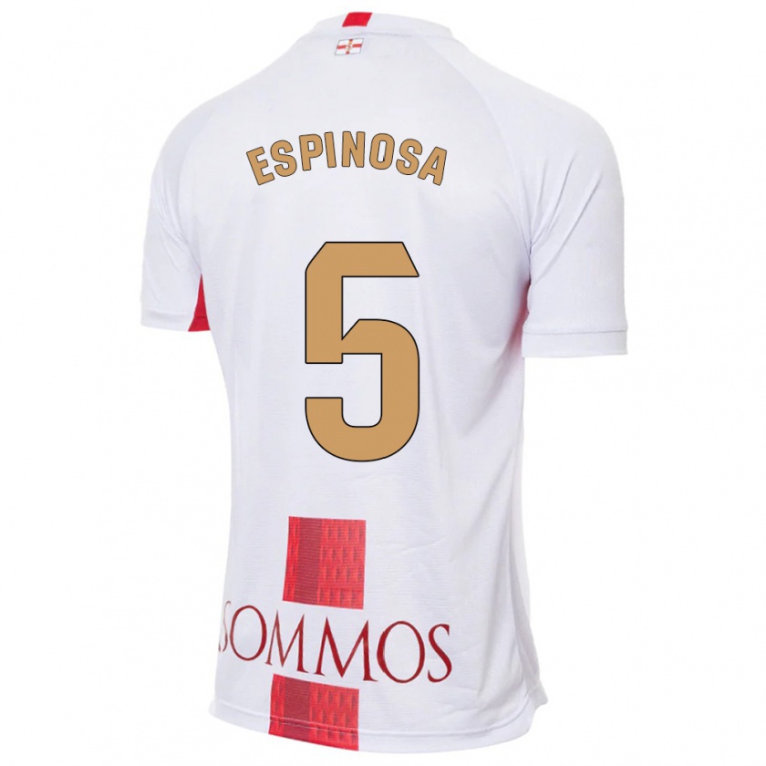 Kandiny Niño Camiseta Diego Espinosa #5 Blanco 2ª Equipación 2023/24 La Camisa