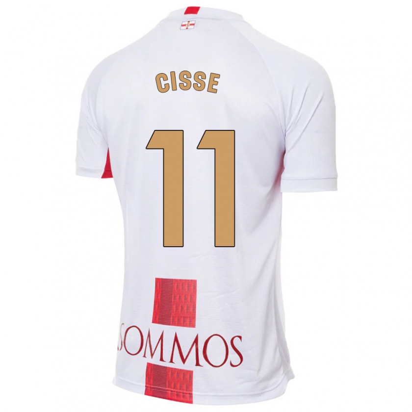 Kandiny Niño Camiseta Bakary Cissé #11 Blanco 2ª Equipación 2023/24 La Camisa