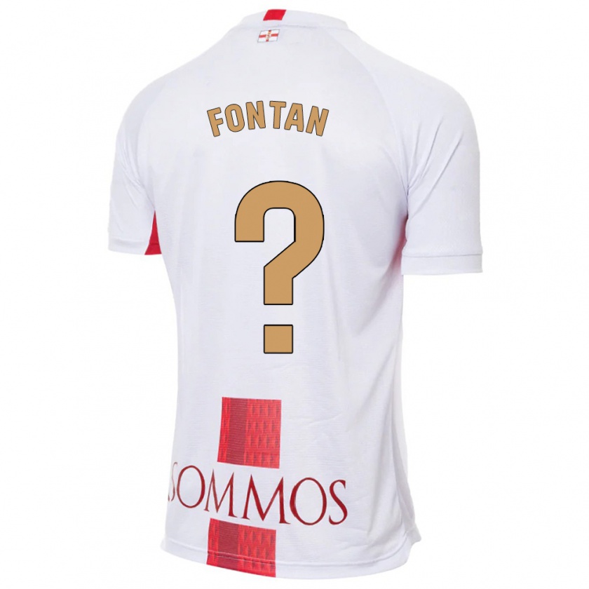 Kandiny Niño Camiseta Nico Fontán #0 Blanco 2ª Equipación 2023/24 La Camisa