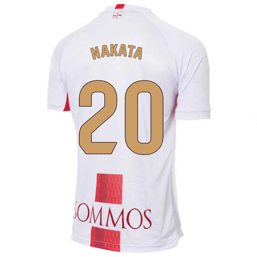 Kandiny Bambino Maglia Yuki Nakata #20 Bianco Kit Gara Away 2023/24 Maglietta