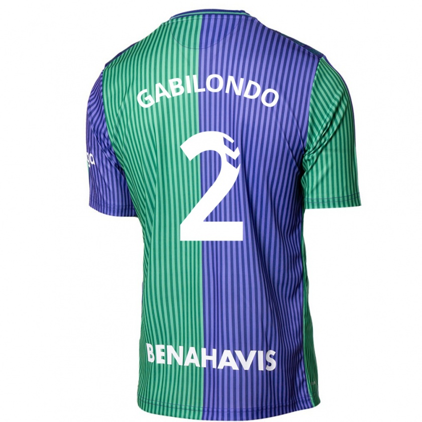 Kandiny Bambino Maglia Jokin Gabilondo #2 Verde Blu Kit Gara Away 2023/24 Maglietta