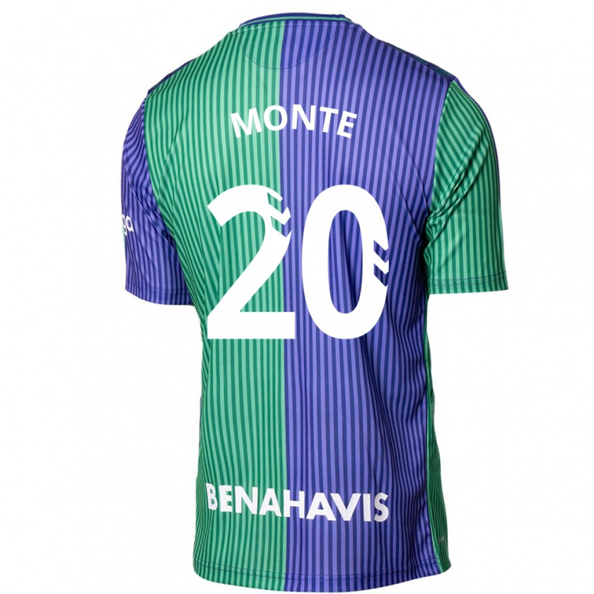 Kandiny Bambino Maglia Nélson Monte #20 Verde Blu Kit Gara Away 2023/24 Maglietta