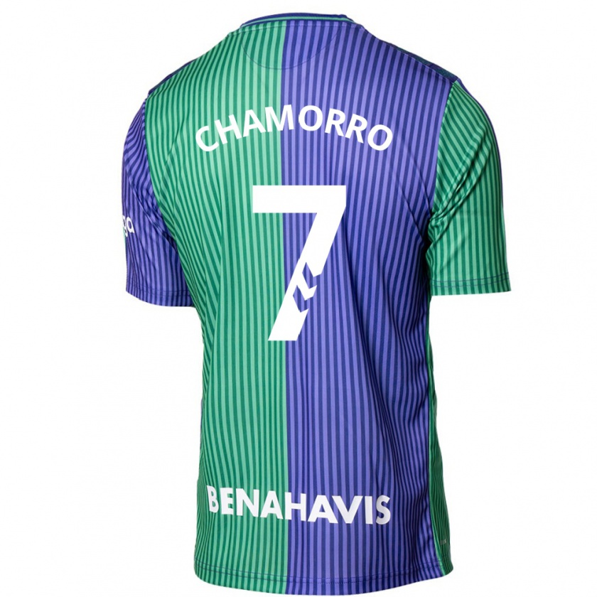 Kandiny Bambino Maglia Alexis Chamorro #7 Verde Blu Kit Gara Away 2023/24 Maglietta