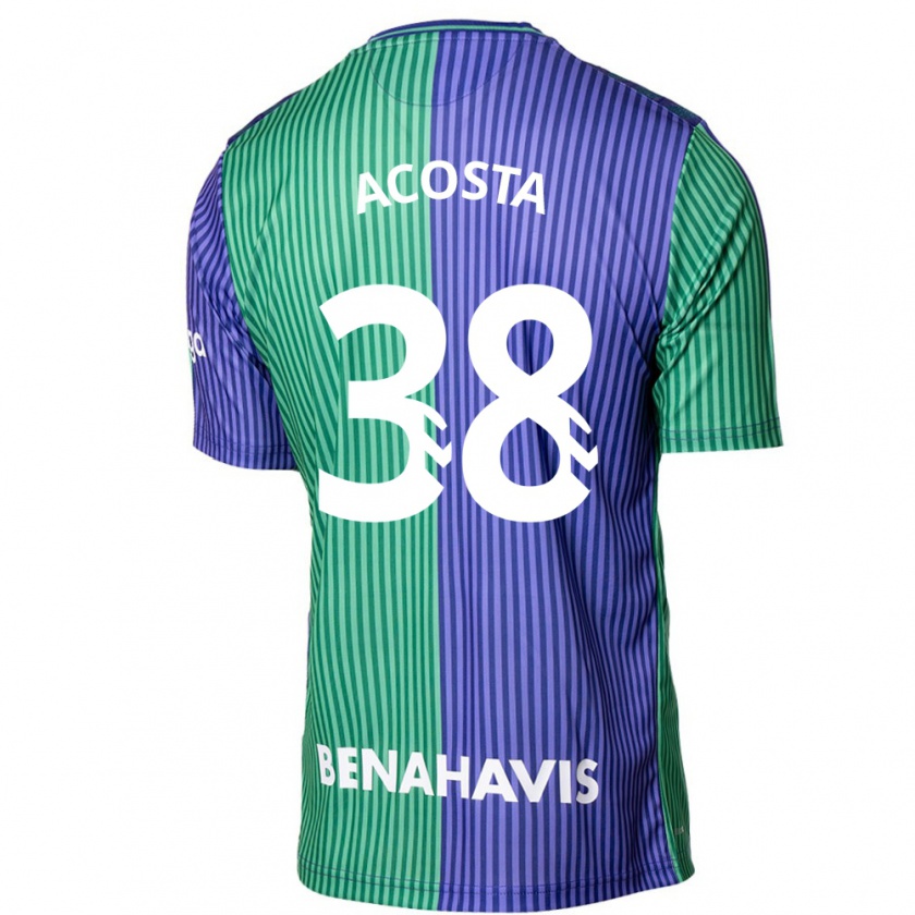 Kandiny Bambino Maglia Judith Acosta #38 Verde Blu Kit Gara Away 2023/24 Maglietta