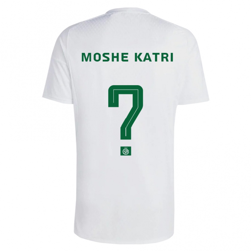 Kandiny Bambino Maglia Roy Moshe Katri #0 Verde Blu Kit Gara Away 2023/24 Maglietta