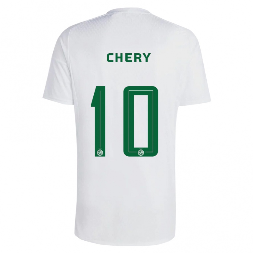 Kandiny Kinderen Tjaronn Chery #10 Groen Blauw Uitshirt Uittenue 2023/24 T-Shirt België