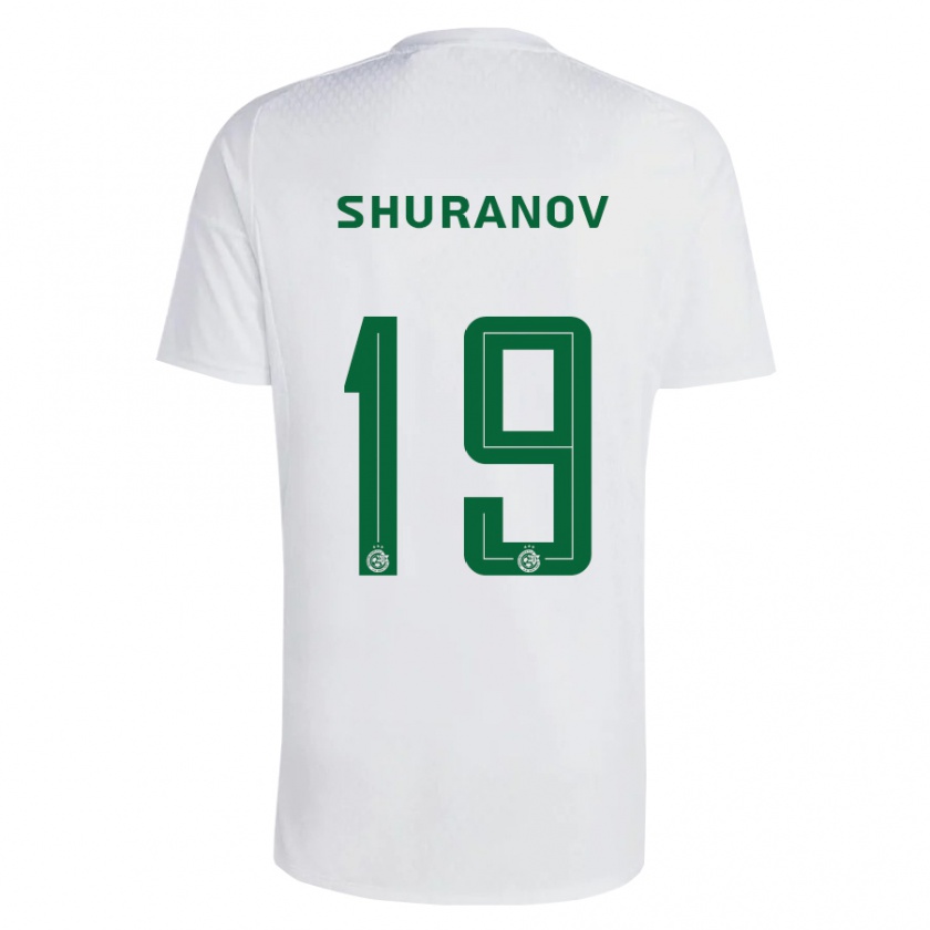 Kandiny Kinderen Erik Shuranov #19 Groen Blauw Uitshirt Uittenue 2023/24 T-Shirt België