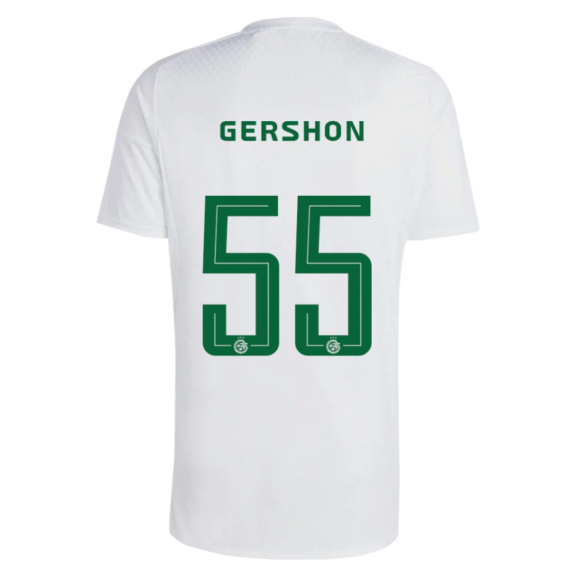 Kandiny Bambino Maglia Rami Gershon #55 Verde Blu Kit Gara Away 2023/24 Maglietta