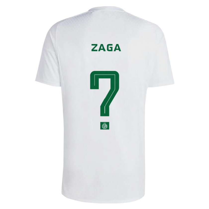 Kandiny Bambino Maglia Binyamin Zaga #0 Verde Blu Kit Gara Away 2023/24 Maglietta